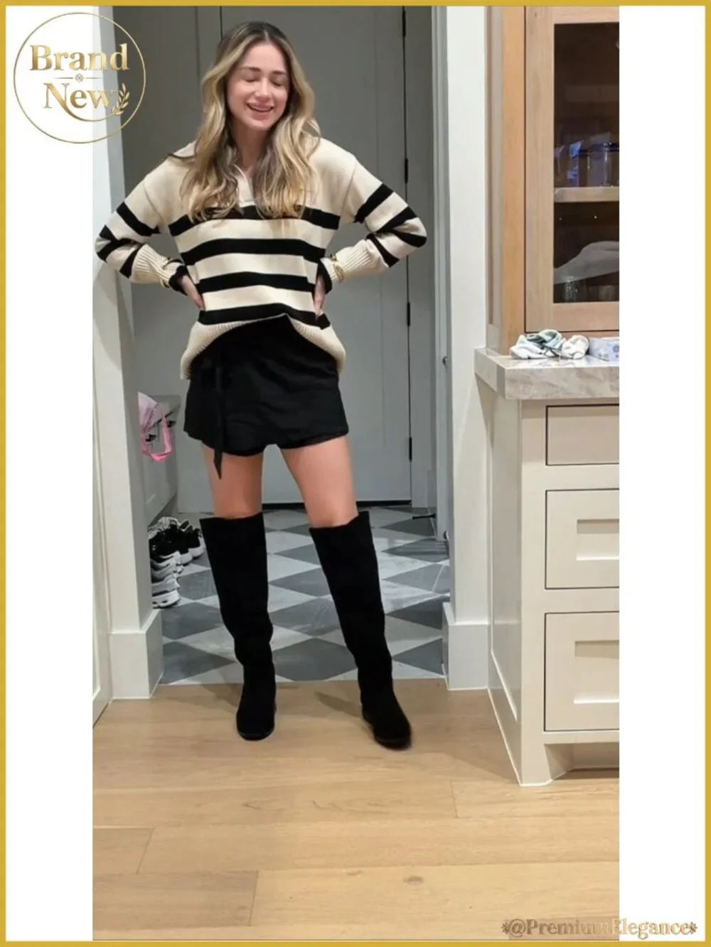 Suede Knee High Boots Convertible Fold Over Slouchy Flat Round Toe